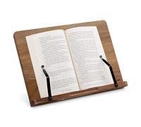 Navaris Leggio Portalibri Tablet e-Reader Libri Cartacei 34x 24cm - Espositore Legno per Libro Cucina Supporto PC - Cavalletto Inclinazione Regolabile