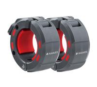Navaris Morsetti Bilanciere Palestra - Set di 2 Ferma Bilanciere con Pesi da Casa - Ø 50 mm - Chiusura Rapida e Design Magnetico per Bilancieri Palestra - Leggeri e Resistenti