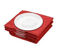 Navaris Panno Scalda Piatti - Scaldapiatti Elettrico per 10 Piatti Piani - Scaldapiatti da Tavolo in Cotone - Riscalda in 10 Minuti - Max Ø 32 cm - Rosso