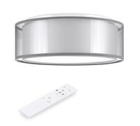 Navaris Plafoniera Soffitto Luce LED Dimmerabile - Lampadario Camera da Letto - Lampada con Telecomando - Temperatura del Colore e Luminosità Regolabile - 40 cm Bianco
