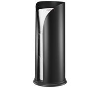Navaris Porta Carta Igienica - Portarotolo da Terra in Acciaio Inossidabile - Porta Rotolo Moderno - Capacità di 3 Rotoli - Portarotoli Scorta Minimalista - Nero