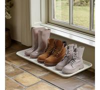 Navaris Porta Scarpe - Portascarpe Ingresso Casa - Vassoio Plastica con Base Rialzata - Vaschette Asciuga Scarpe - Poggia Scarpe per Bagno e Corridoio - Poggiascarpe Camper