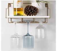 Porta Bicchieri Sospesi - Porta Calici - Porta Bottiglie di Vino da Parete - Oro