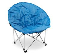 Navaris Sedia Pieghevole XXL Moon Chair - Extra Large Max. 150kg Tonda Imbottita - con Borsa da Trasporto Portatile per Campeggio Pesca Escursioni