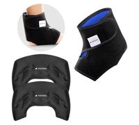 Navaris Set 1x Fascia 2x Cuscinetto Gel Caldo Freddo - Cavigliera Ginocchiera