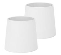 Navaris Set 2x Paralume Lampada - Tessuto Grigio Interno Bianco - Para Lume Abatjour - Luce da Tavolo con Lampadina E14 - Paralumi Neri Ø 172-137 x 152 mm