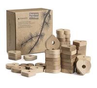 Navaris Set da 45 Anelli in Legno di Cedro - Profumatore Armadio e Cassetti - Profumatori per Armadi - Profumo per Vestiti - Profuma Biancheria - Anello a Forma di Cuore