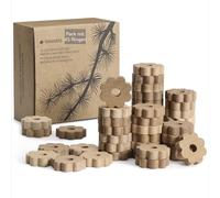 Navaris Set da 45 Anelli in Legno di Cedro - Profumatore Armadio e Cassetti - Profumatori per Armadi - Profumo per Vestiti - Profuma Biancheria - Anello a Forma di Fiore