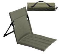 Navaris Tappetino da Spiaggia Pieghevole con Schienale - Poggia Schiena da Spiaggia Comodo e Resistente - Poggiaschiena da Viaggio e Picnic - Leggero e Facile da Trasportare - Verde