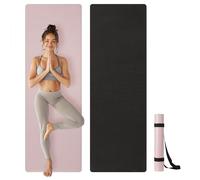 Navaris Tappetino Yoga Antiscivolo Professionale - Yoga Mat - Tappeto per Pilates Esercizi Ginnastica a Terra - Tappetini da Allenamento Palestra Fitness - con Cinghia - Spesso 4mm