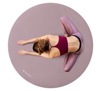 Navaris Tappeto Yoga Rotondo Ø 120 cm - Tappetino Fitness Antiscivolo - Yoga Mat Grande - per Meditazione Esercizi Allenamento Palestra - Colore Malva Talpa