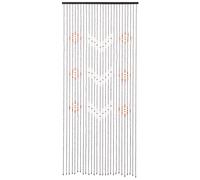 Navaris Tenda a Fili per Porta - Tenda Decorativa con Perline di Bambù - 200 x 90 cm - Tendina Antimosche - da Interno o Esterno per Porte Finestre Camper - Motivo Originale