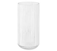 Vaso Alto da Interno a Coste Vetro - Trasparente Cilindrico Lungo - Ø11,5x25cm