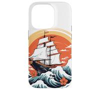 Nave a vela con grafica a vele spiegate Custodia per iPhone 14 Pro