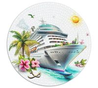 Nave da crociera1000 Pezzi Rotonda Puzzle Nave da crocieraAdulti Puzzle Irregolare Unici Per Adulti Edugattoivi Per Bambini Difficile1000 pezzi (67.5x67.5cm)