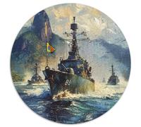 Nave da guerra Jigsaw Puzzle Impossible 1000Pcs Decorazione Per La Casa. Rilassamento E Intelligence Per Adulti E Ragazzi Da 14 Anni 1000pcs (67.5x67.5cm)