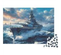 Nave da guerra Puzzle Impossible 1000 Pezzi Cielo Oceano Decorazione Per La Casa. Giochi Rilassamento E Intelligence Per Adulti E Bambini Da 12 Anni 1000pcs (75x50cm)