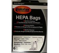 (Nave da USA) 6 PK RICCAR HEPA Tipo H Sacchetti per vuoto Parte 855