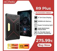 [Nave dalla Germania] HOTWAV R9 Plus Tablet robusto 11'' 2K 20080mAh Mega Battery Pad 8GB 512GB Tablet PC con supporto e cinturino da polso