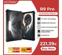 [Nave dalla Germania] HOTWAV R9 Pro Tablet robusto 11 ''FHD + 2K Display 20080mAh Pad Android 14 6GB 256GB Fotocamera Global 4G Tablet PC
