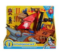 NAVE DEI PIRATI SQUALO SHARK BATTLE PLAYSET IMAGINEXT FISHER PRICE DHH61
