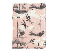Nave Foglia di Pesca Porta passaporto famiglia per viaggio Documenti di Viaggio Organizer Protector Viaggio Passaporto Portafoglio per le donne Ultra Sottile, foglia di nave pesca, 1 size