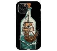 Nave in Bottiglia Design Nautico Pirati Custodia per iPhone 11 Pro