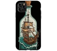 Nave in Bottiglia Design Nautico Pirati Custodia per iPhone 11 Pro Max
