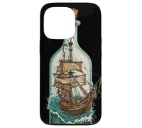 Nave in Bottiglia Design Nautico Pirati Custodia per iPhone 13 Pro