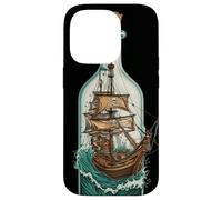 Nave in Bottiglia Design Nautico Pirati Custodia per iPhone 14 Pro