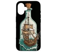 Nave in Bottiglia Design Nautico Pirati Custodia per iPhone 16