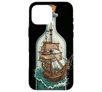 Nave in Bottiglia Design Nautico Pirati Custodia per iPhone 16 Pro Max