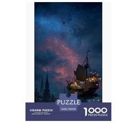 Nave magica Puzzle 3D 70x50cm/1000pcs Notte stellata Gioco Educativo E Rilassante Decorazione Unica Ottimo Regalo Per Famiglie