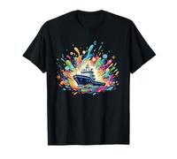 Nave Nautica Colorata Ocean Waves Captain Crew Maglietta