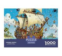 Nave pirata bloccata Puzzle in Legno Impermeabile Puzzles Da 1000 Pezzi Per Adulti Sfidanti E Rompicapo Giochi Educativi