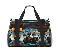 Nave pirata dei cartoni animati È una borsa da viaggio a tracolla portatile con grande capacità e multifunzione, un must per i viaggi all'aperto