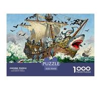 Nave Pirata Selvaggia Puzzle in Legno Impermeabile Puzzles Da 1000 Pezzi Per Adulti Impossibili Giochi Di Impegnativi