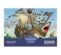 Nave Pirata Selvaggia Puzzle in Legno Impermeabile Puzzles Da 1000 Pezzi Regali Per Adulti Divertenti Giochi Educativi