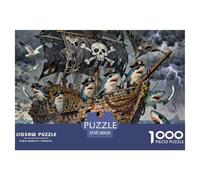 Nave pirata selvaggia Puzzle in Legno Impermeabile Puzzles Da 1000 Pezzi Regali Per Adulti Sfidanti E Rompicapo Giochi Di Impegnativi