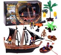 Nave pirata - set di gioco con personaggi, cannone ed effetti luminosi e sonori