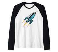 Nave Spaziale Kitsch Vintage Maglia con Maniche Raglan