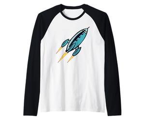 Nave Spaziale Kitsch Vintage Maglia con Maniche Raglan