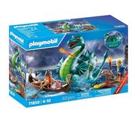 PLAYMOBIL | Vichingo con Mostro Marino | Giocattolo educativo per bambini dai 4 anni | Set di gioco fantasioso | Drago & Nave Vichinga | Gioco creativo | 71830