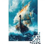 Nave vichinghe a vela_1 Bundle Di Puzzle Da 1000 Pezzi, Per Bambini E Adulti, Cartone Riciclato,regalo Per Tutta La Famiglia, Decorazione Di Festa 70x50cm/1000pcs