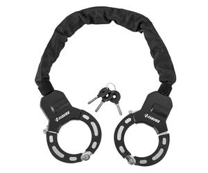 NAVEE Handcuff Lock - Serratura per bicicletta ed e-scooter con design manette, catena in alluminio da 6 mm, diametro serratura 74 mm, protezione antifurto per manubrio e ringhiera