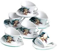 NAVEL Set da 6 tazzine da caffè in Porcellana Servizio da caffè Angeli