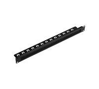 Navepoint 1U rack Mount cable Management panel with Tidy Brush slot per cavo di ingresso per 48,3 cm o rack nero