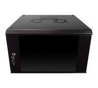 NavePoint Enclosure per server rack 6U con porta in vetro, ventola di raffreddamento, serrature e pannelli laterali rimovibili, armadio di rete da parete 6U, rack da 48 cm, profondità 45 cm