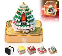 NAVESO Calendario 3D 2026, Calendario 3D Da Strappare 2026 con luce, Time Piece Calendar 2026, Calendario Settimanale, Regali Di Natale, Decorazione Da Tavolo per Casa e Ufficio (albero di Natale)