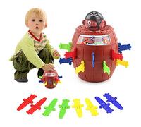 NAVESO Mini Pirata Pop-Up, Giochi Montessori per Bambini, Barile dei Pirati Gioco da Tavolo Dazione Classico, Gioco di Società Giocattoli Educativi per Bambini Famiglia e Feste